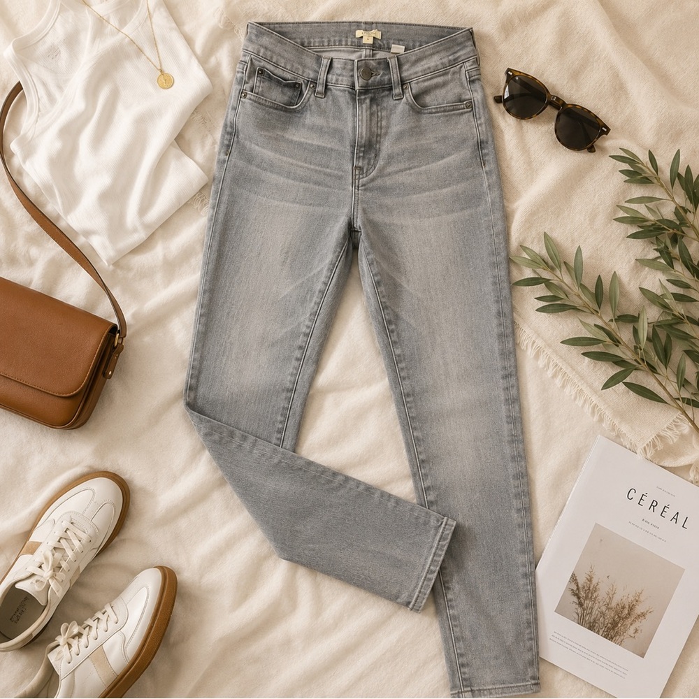 J. Crew Light Gray Skinny Jeans